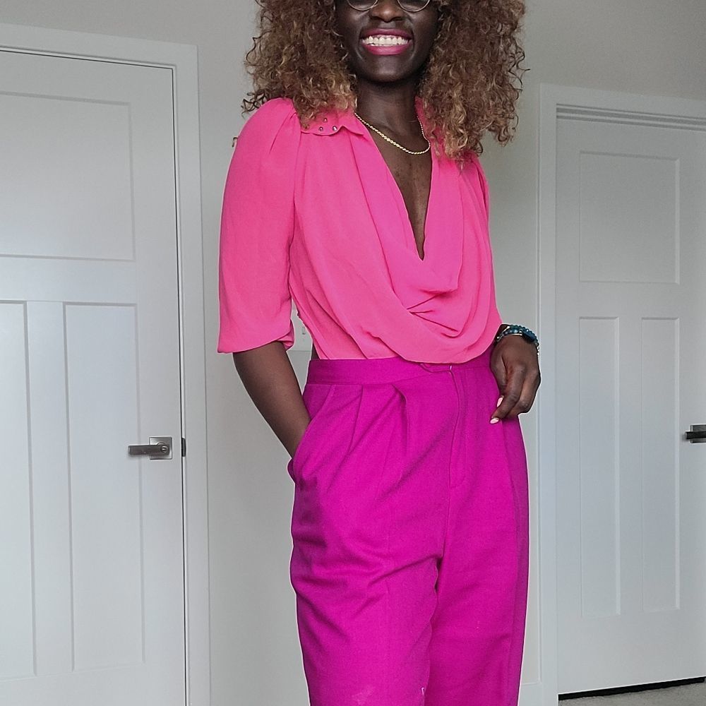 Pink Drape Blouse - Picture 3 of 12